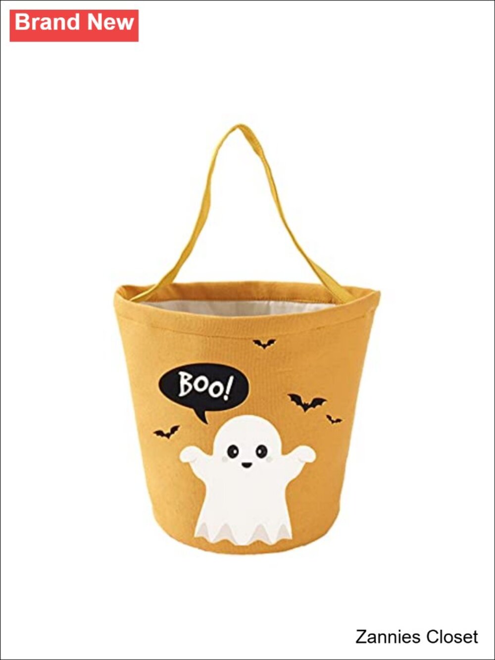👻 Halloween Trick or Treat Polyester Tote Bags Ghost Candy Buckets Party Favors